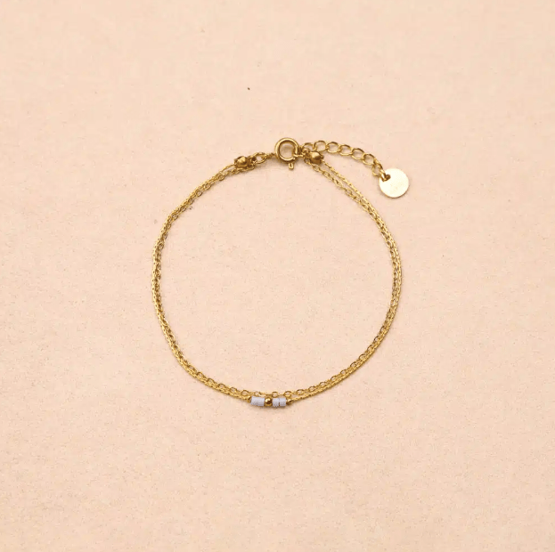 Bracelet double chaîne Elora - Boutique We Are ParisLes Cléias Acier Inoxydable