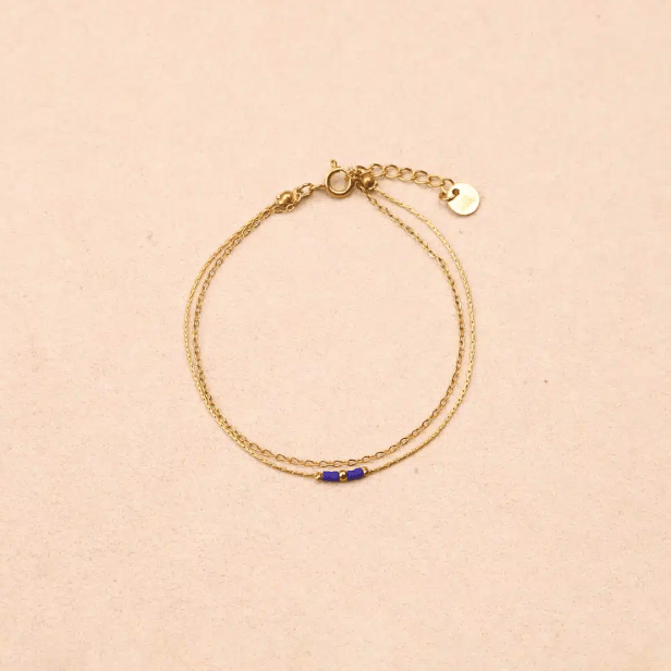 Bracelet double chaîne Elora - Boutique We Are ParisLes Cléias Acier Inoxydable