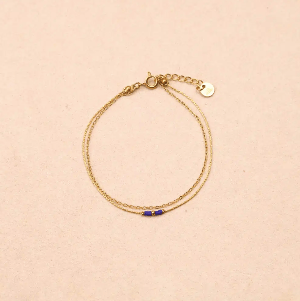 Bracelet double chaîne Elora - Boutique We Are ParisLes Cléias Acier Inoxydable