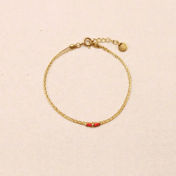 Bracelet double chaîne Elora - Boutique We Are ParisLes Cléias Acier Inoxydable