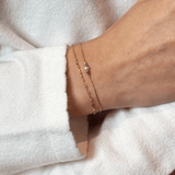 Bracelet double chaîne Zora - Boutique We Are ParisLes Cléias Acier Inoxydable