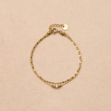 Bracelet double chaîne Zora - Boutique We Are ParisLes Cléias Acier Inoxydable
