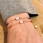 Bracelet Gina bleu - Boutique We Are ParisLes Cléias Acier Inoxydable