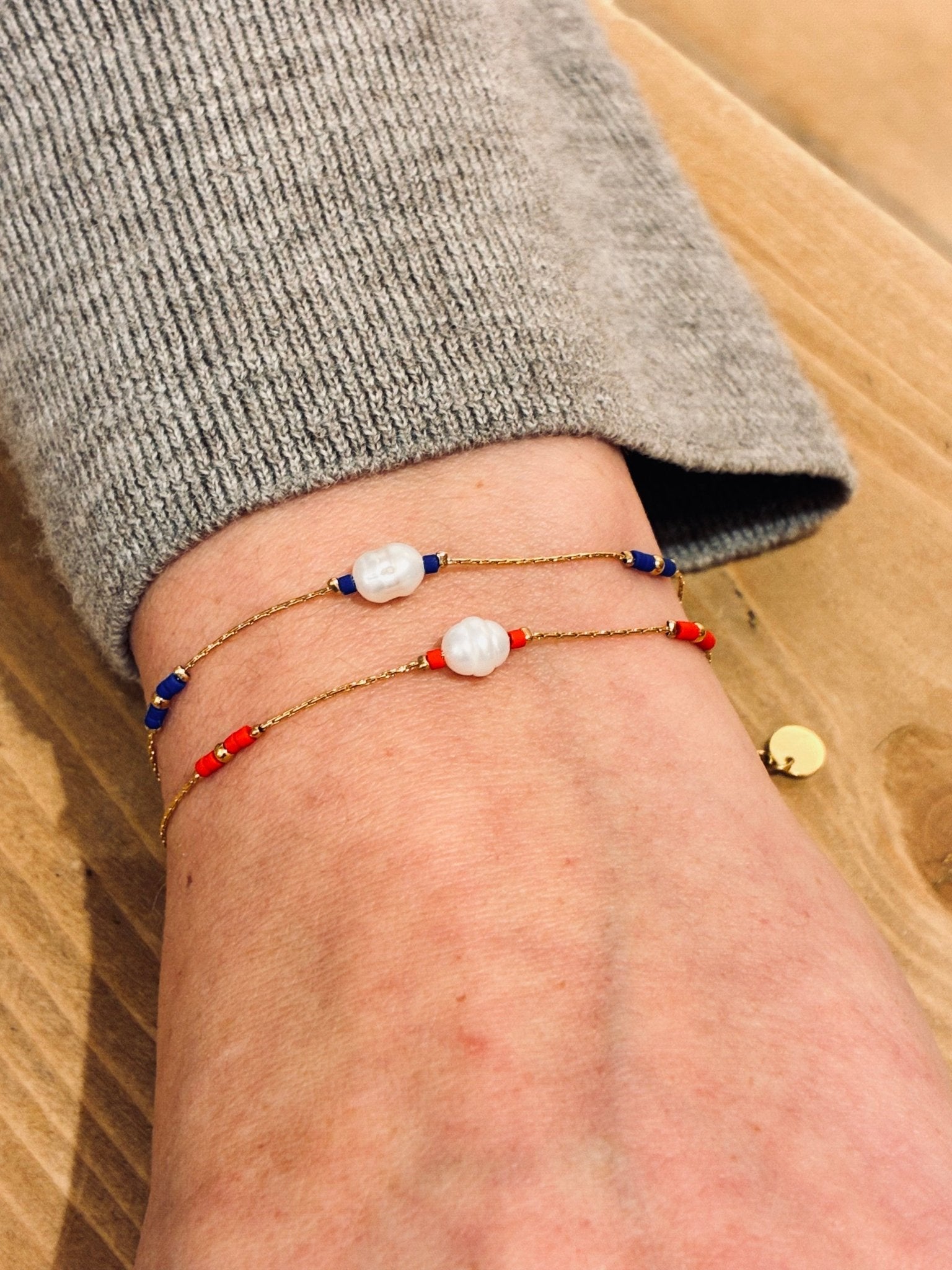 Bracelet Gina bleu - Boutique We Are ParisLes Cléias Acier Inoxydable