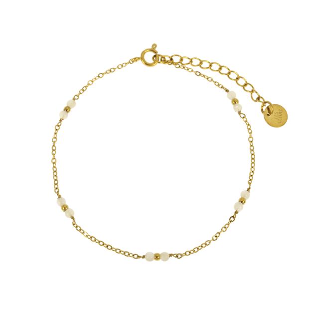 Bracelet perle de nacre blanche Nosy - Boutique We Are ParisLes Cléias Acier Inoxydable