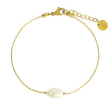 Bracelet perle d'eau douce, en acier inoxydable Lali - Boutique We Are ParisLes Cléias Acier Inoxydable