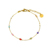 Bracelet perles multicolores en acier inoxydable Bibi - Boutique We Are ParisLes Cléias Acier Inoxydable