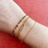 Bracelet pierres fines en acier inoxydable Madara - Boutique We Are ParisLes Cléias Acier Inoxydable