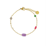 Bracelet pierres fines en acier inoxydable Prima - Boutique We Are ParisLes Cléias Acier Inoxydable