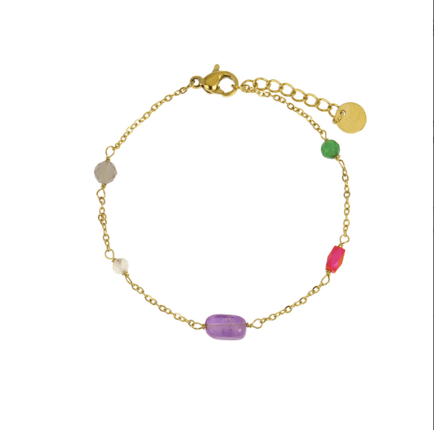 Bracelet pierres fines en acier inoxydable Prima - Boutique We Are ParisLes Cléias Acier Inoxydable