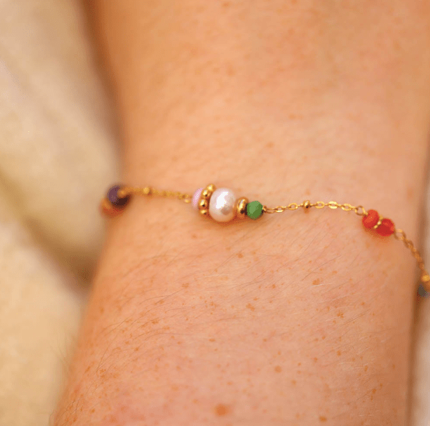 Bracelet pierres fines en acier inoxydable Primo - Boutique We Are ParisLes Cléias Acier Inoxydable