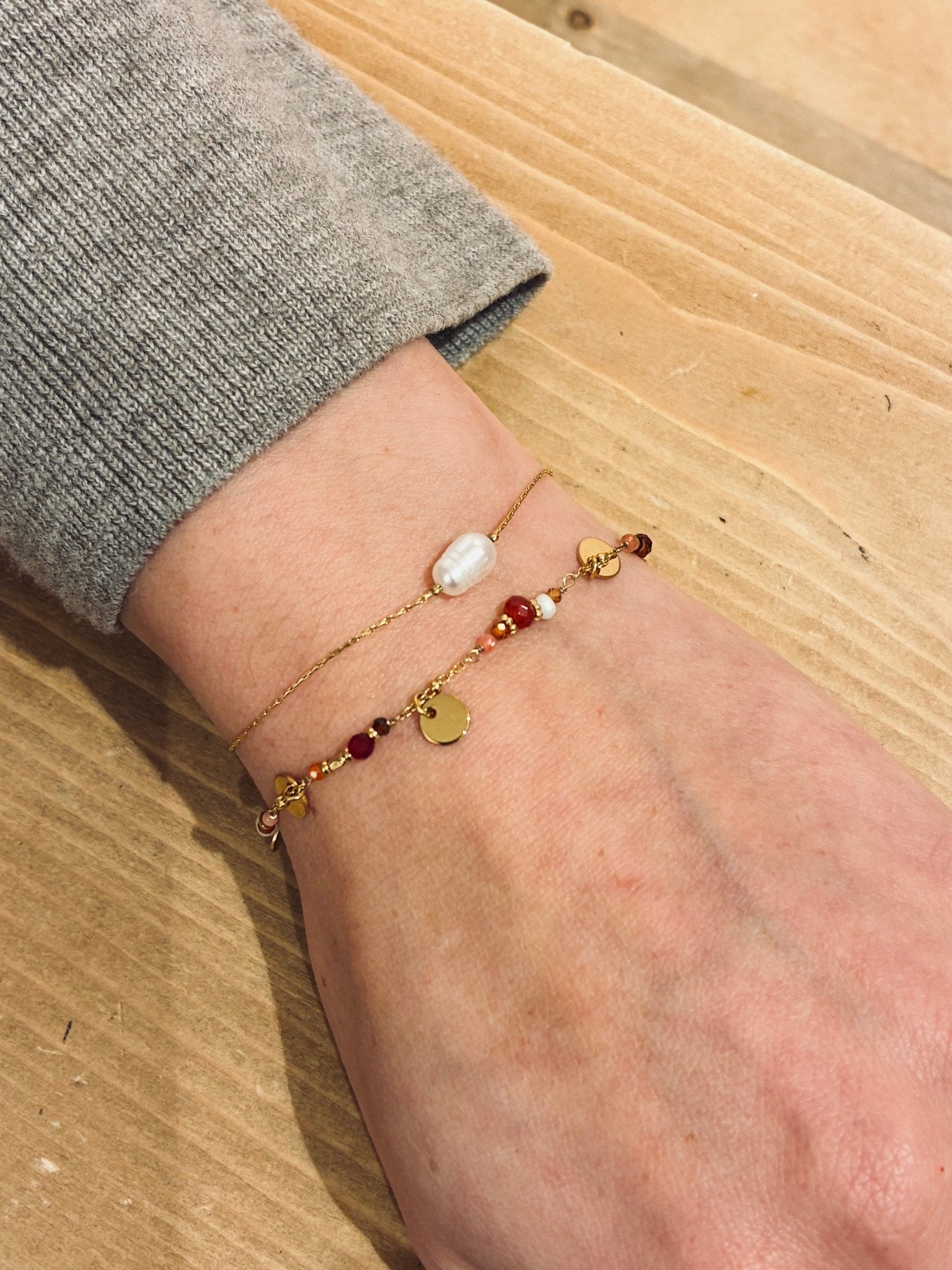 Bracelet Solaris Rouge - Boutique We Are ParisLes Cléias Acier Inoxydable