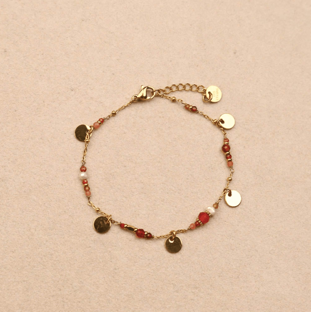 Bracelet Solaris Rouge - Boutique We Are ParisLes Cléias Acier Inoxydable