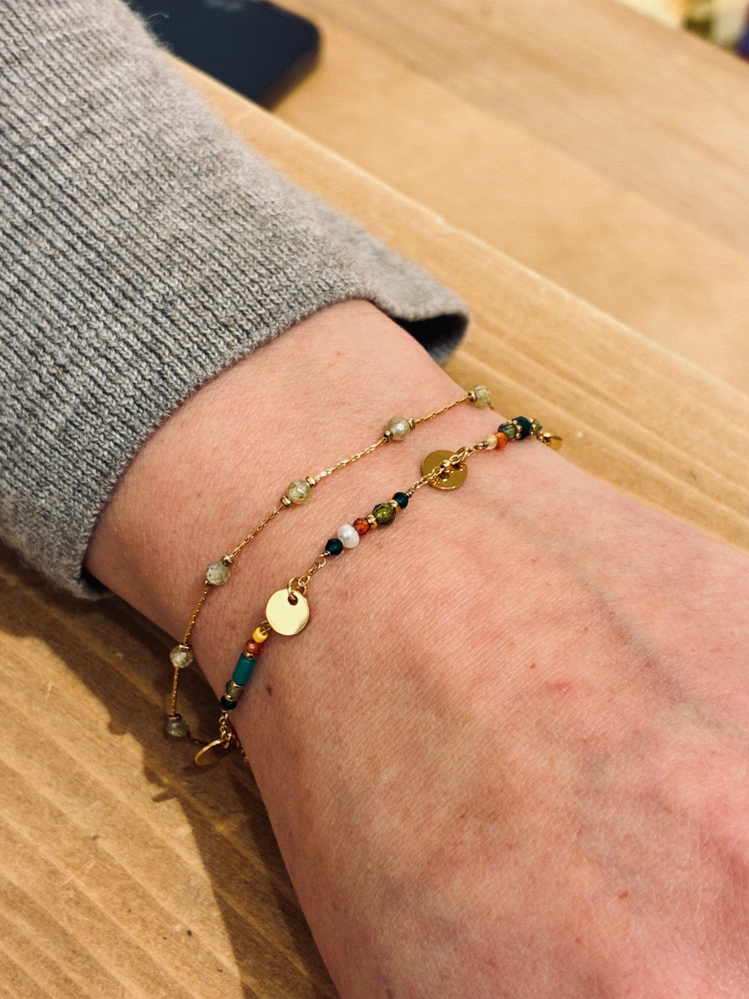 Bracelet Solaris Vert - Boutique We Are ParisLes Cléias Acier Inoxydable