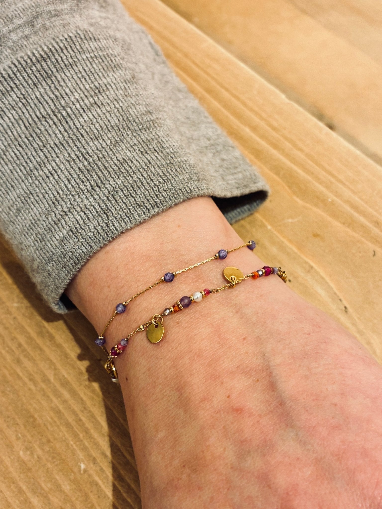 Bracelet Solaris Violet - Boutique We Are ParisLes Cléias Acier Inoxydable