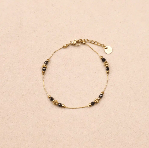 Bracelet Sophie Noir - Boutique We Are ParisLes Cléias Acier Inoxydable