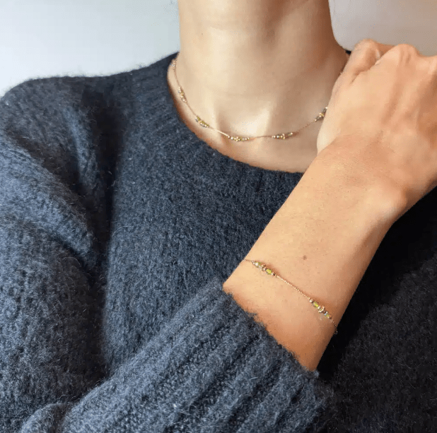 Bracelet Sophie Vert - Boutique We Are ParisLes Cléias Acier Inoxydable