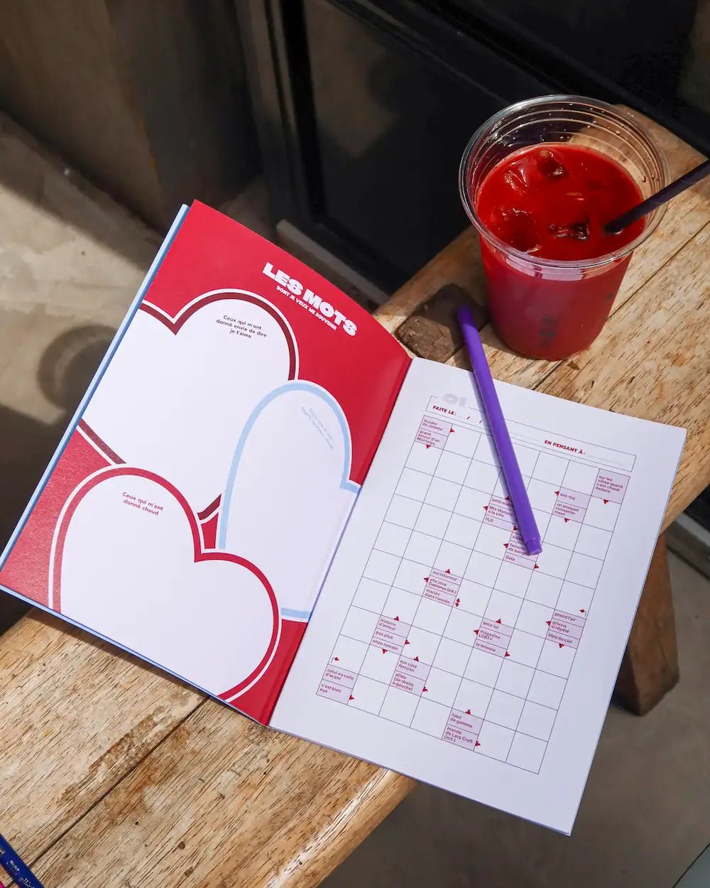 Cahier de mots fléchés Thème Amour - Boutique We Are ParisGrillé