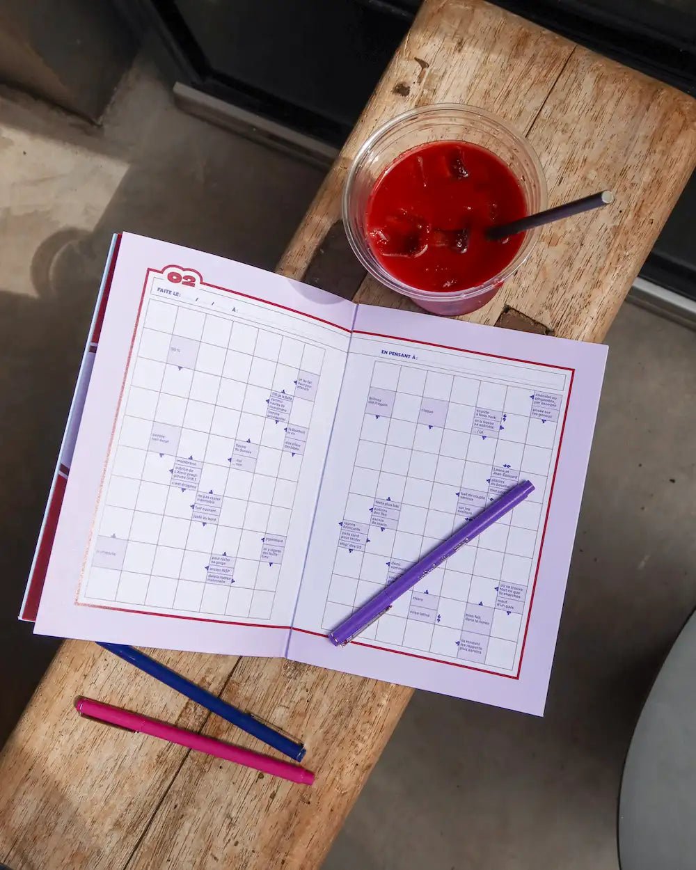 Cahier de mots fléchés Thème Amour - Boutique We Are ParisGrillé