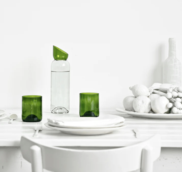 Carafe Vert / Blanc - Boutique We Are ParisQ De Bouteilles