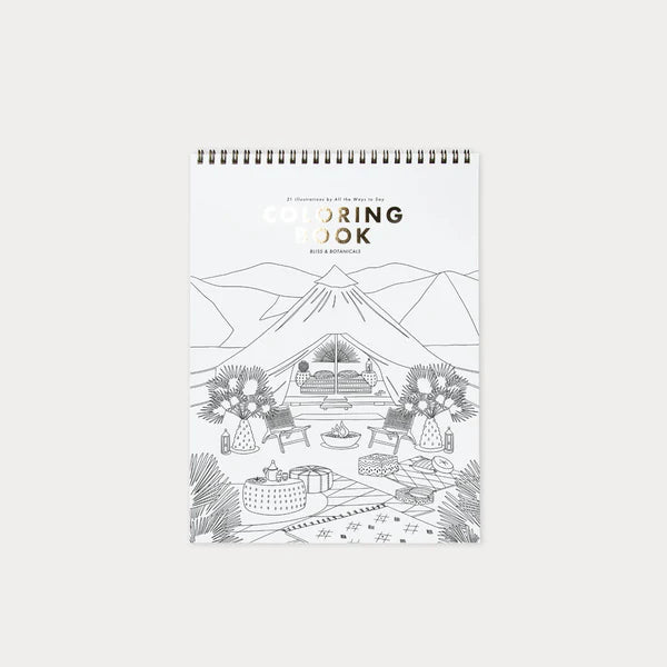 Carnet de coloriage pour adultes Bliss & Botanicals - Boutique We Are ParisATWS