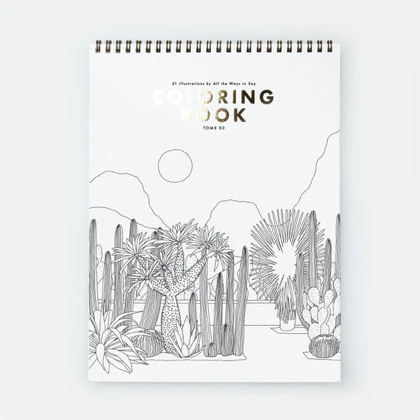 Carnet de coloriage pour adultes Cactus & Plants - Boutique We Are ParisATWS