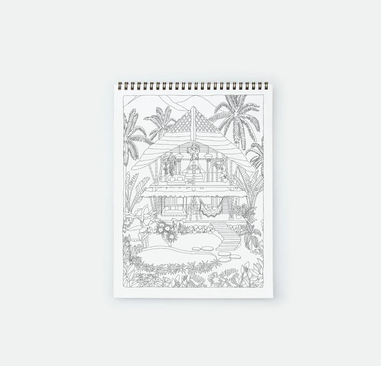 Carnet de coloriage pour adultes Exotic Bath Tub - Boutique We Are ParisATWS