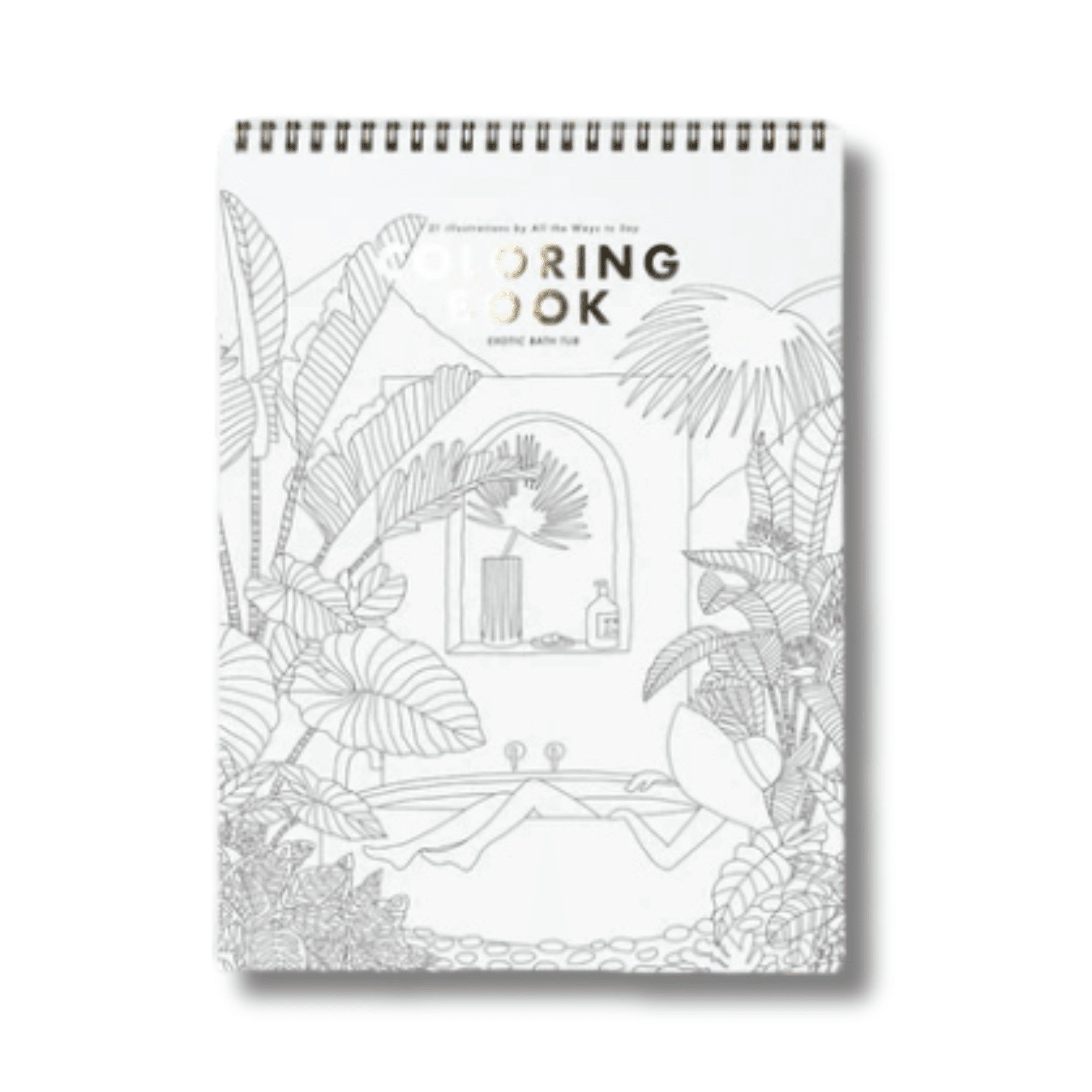 Carnet de coloriage pour adultes Exotic Bath Tub - Boutique We Are ParisATWS