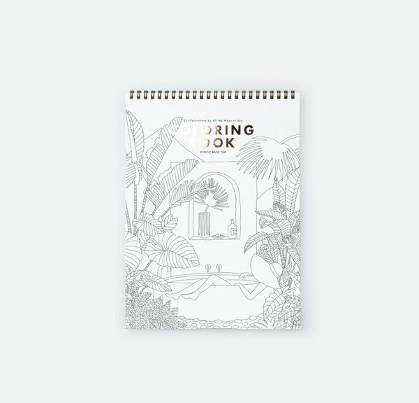 Carnet de coloriage pour adultes Exotic Bath Tub - Boutique We Are ParisATWS