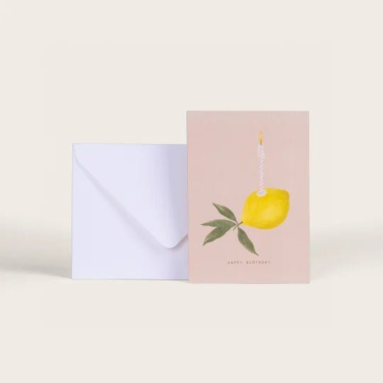 Carte double Lemon - joyeux anniversaire - Boutique We Are ParisSeason Paper