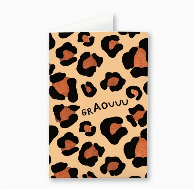 Carte Graou Léopoard - Boutique We Are ParisQuartier Libre Papier