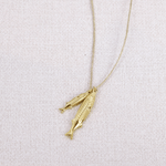 Chaîne en lurex gri - gri pendentif poissons en acier inoxydable doré - Boutique We Are ParisLes Cléias Acier Inoxydable