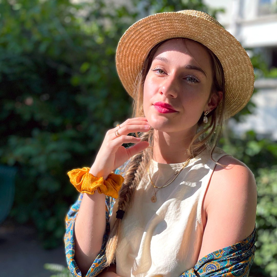 Chouchou Brocard Ocre - Boutique We Are ParisLaure Derrey