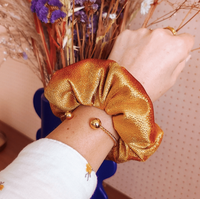 Chouchou Citrine - tissu jaune ocre - Boutique We Are ParisLaure Derrey