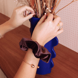 Chouchou Enstatite - tissu velours marron chocolat - Boutique We Are ParisLaure Derrey