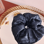 Chouchou Irisé Marine - tissu bleu brillant - Boutique We Are ParisLaure Derrey