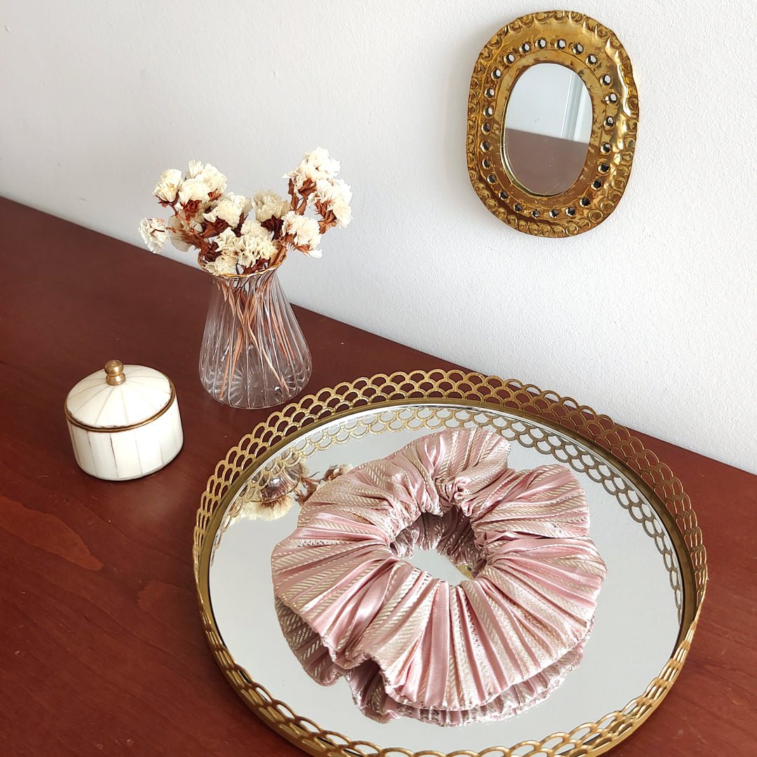Chouchou Plissé Or Rose - Boutique We Are ParisLaure Derrey