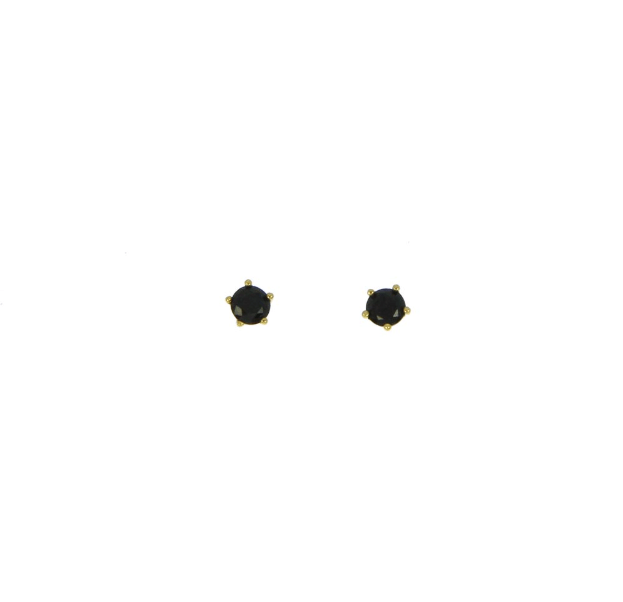 Clous d'oreilles diamant noir en plaqué or - Boutique We Are ParisLes Cléias Plaqué Or