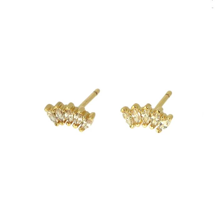Clous d'oreilles en plaqué or Nell - Boutique We Are ParisLes Cléias Plaqué Or