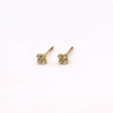 Clous d'oreilles Trèfle en acier inoxydable doré - Boutique We Are ParisLes Cléias Acier Inoxydable