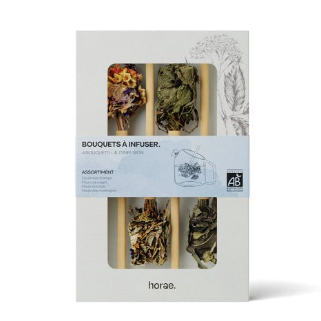 Coffret de 4 Bouquets à infuser aux fleurs Bio - Boutique We Are ParisHoraé
