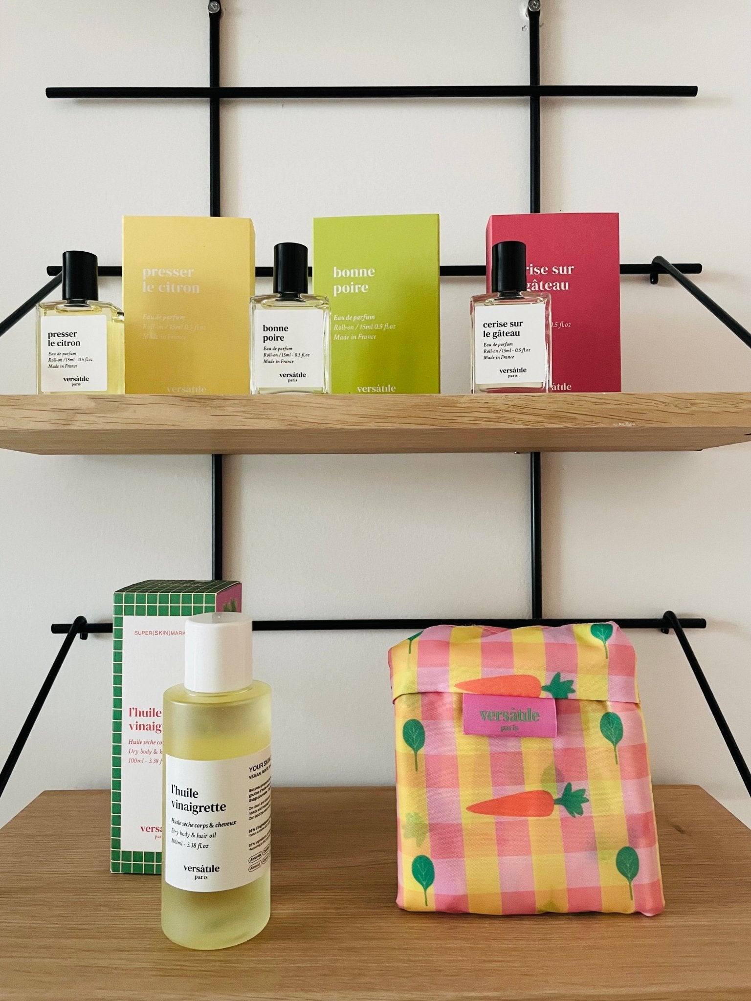 Coffret Printanier Versatile Paris - Eau de parfum roll - on au choix, huile sèche & shopping bag - Boutique We Are ParisVersatile