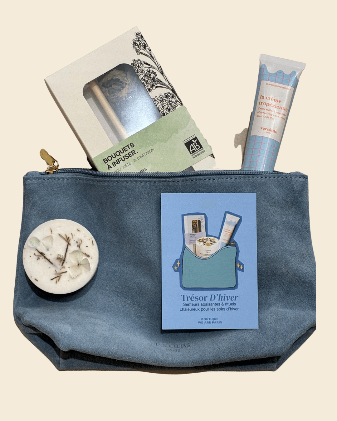 Coffret Trésor d'hiver - Pochette en cuir & rituels apaisants - Boutique We Are ParisCoffrets We Are Paris
