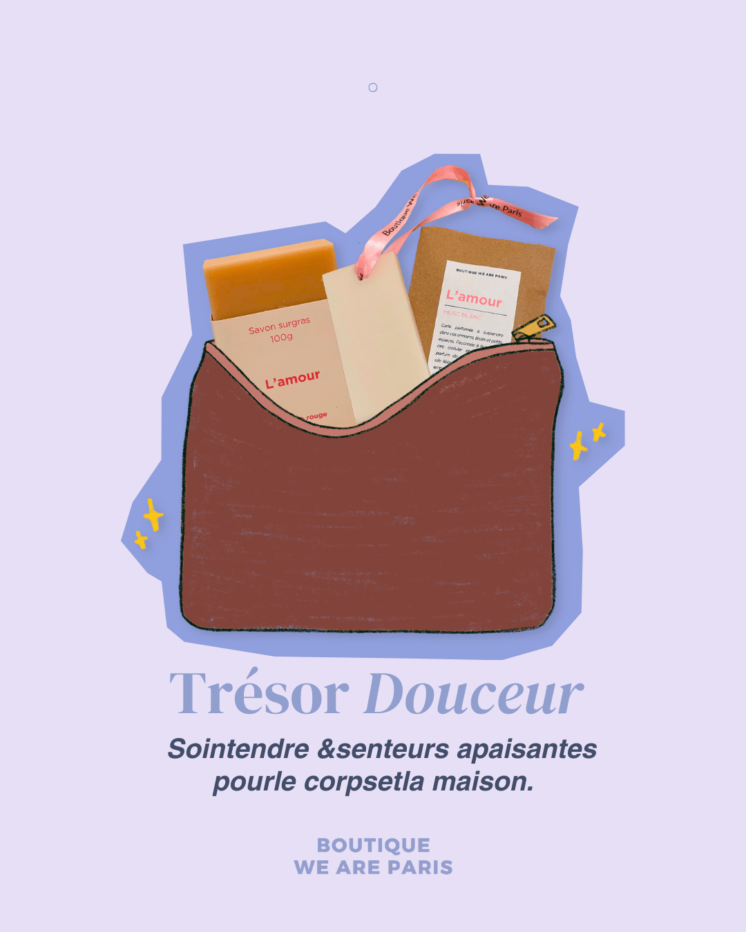 Coffret Trésor Douceur – Pochette en cuir & senteurs apaisantes - Boutique We Are ParisCoffrets We Are Paris