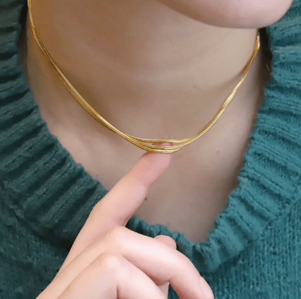 Collier Auréa - Boutique We Are ParisLes Cléias Acier Inoxydable