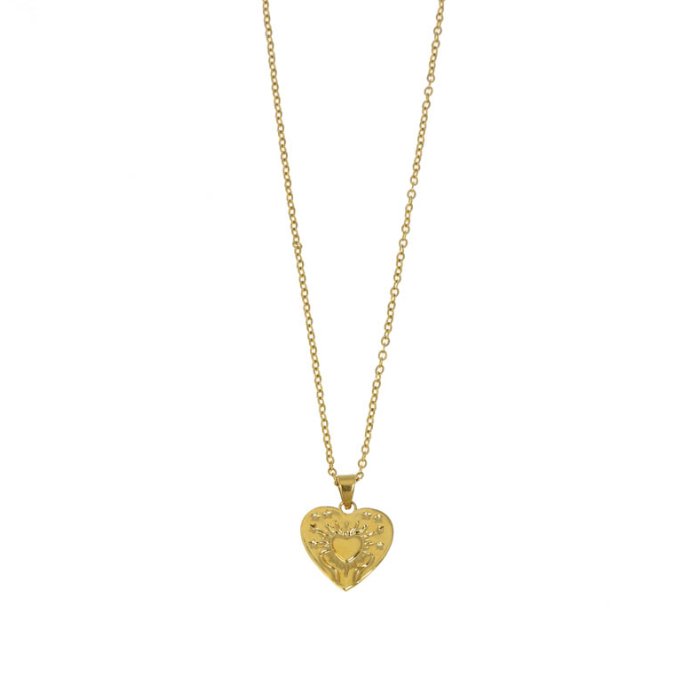 Collier avec pendentif coeur, en acier inoxydable Eliane - Boutique We Are ParisLes Cléias Acier Inoxydable