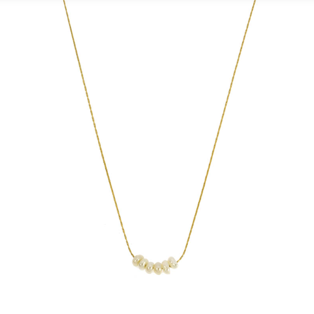 Collier avec pendentif perles d'eau douce en acier inoxydable Lila - Boutique We Are ParisLes Cléias Acier Inoxydable