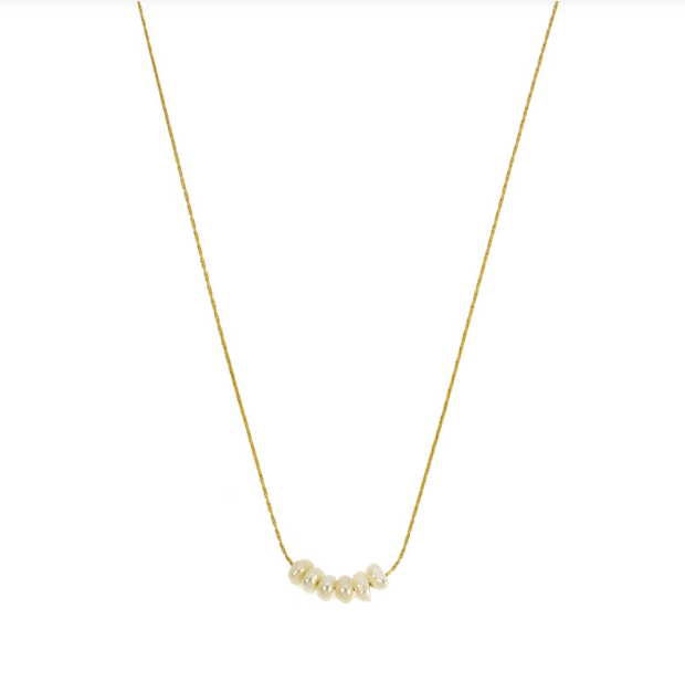 Collier avec pendentif perles d'eau douce en acier inoxydable Lila - Boutique We Are ParisLes Cléias Acier Inoxydable