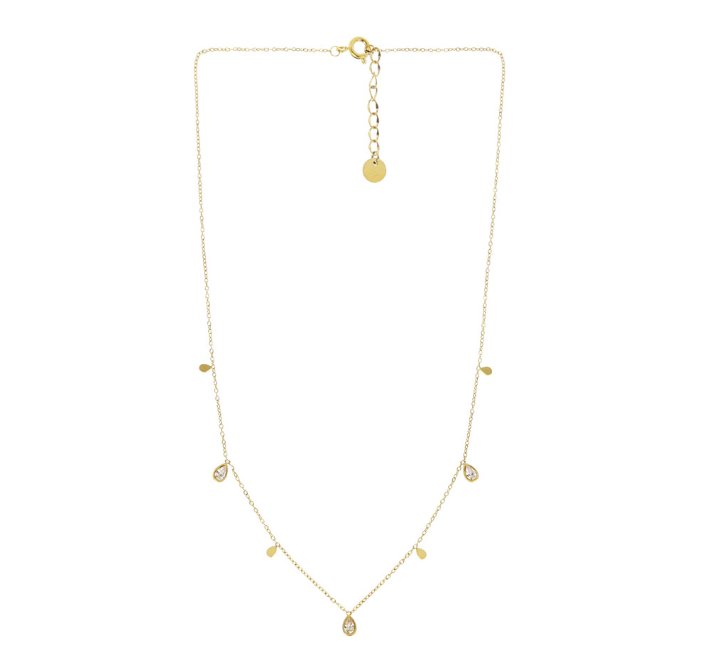 Collier avec pendentif zircons poire, en acier inoxydable Sandro - Boutique We Are ParisLes Cléias Acier Inoxydable