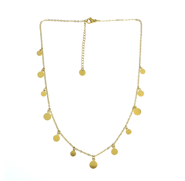 Collier avec pendentifs ronds en acier inoxydable Lorène - Boutique We Are ParisLes Cléias Acier Inoxydable